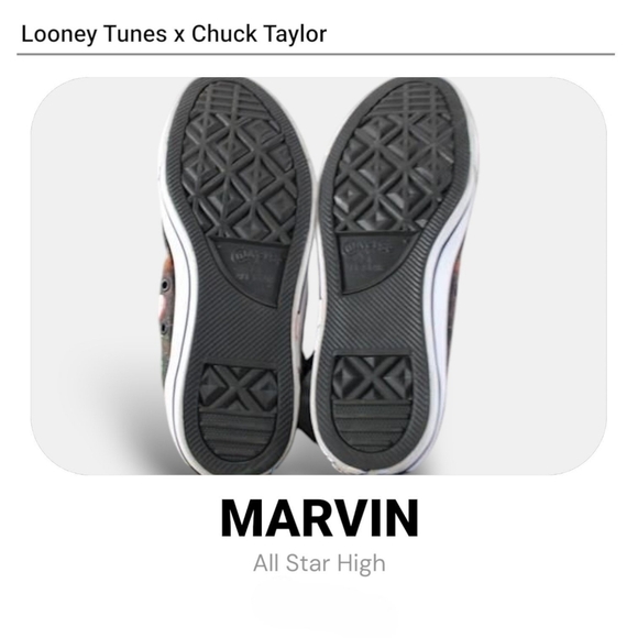Chuck Taylor x Looney Tunes All Star High Marvin the Martian Sneaker NWOT No Box - Picture 6 of 10